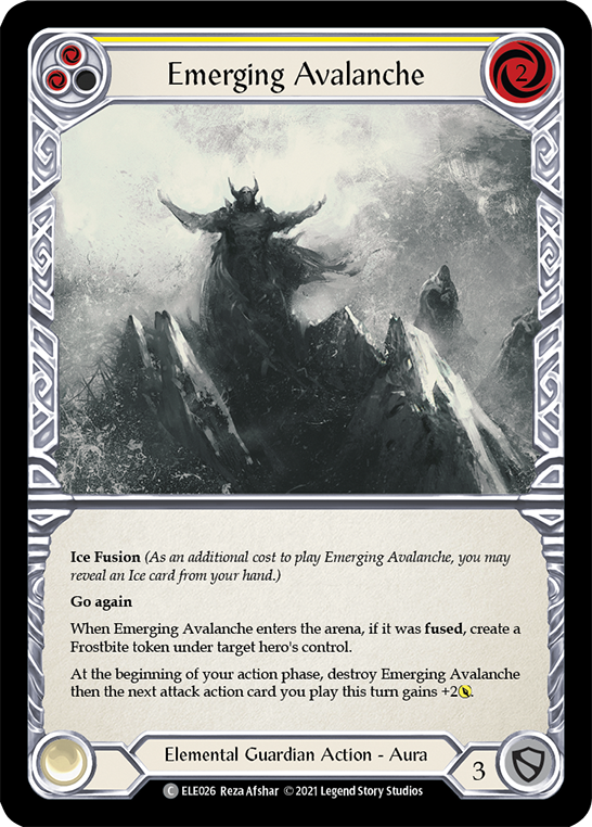 Emerging Avalanche (Yellow) [ELE026] (Tales of Aria)  1st Edition Normal | The CG Realm