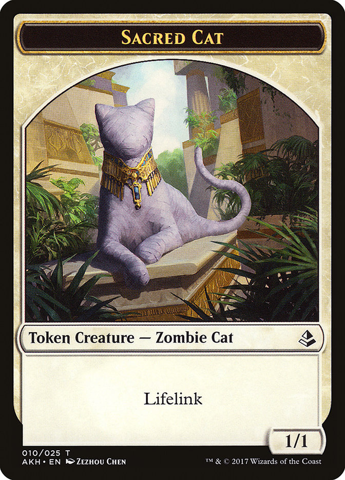 Sacred Cat // Insect Double-Sided Token [Amonkhet Tokens] | The CG Realm