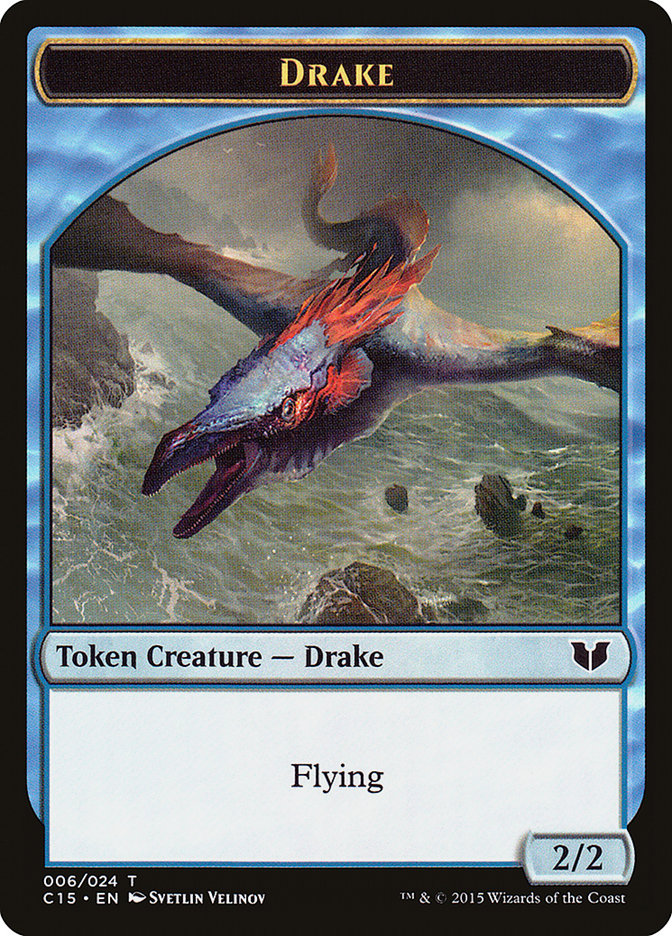 Drake // Elemental (020) Double-Sided Token [Commander 2015 Tokens] | The CG Realm