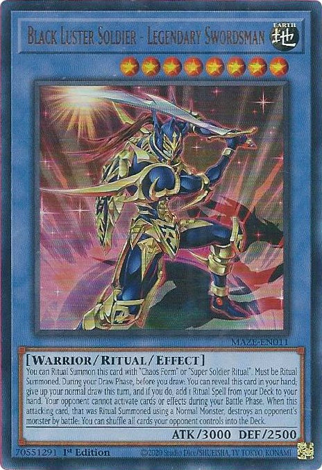 Black Luster Soldier - Legendary Swordsman [MAZE-EN011] Ultra Rare | The CG Realm