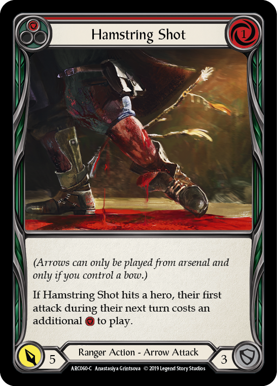 Hamstring Shot (Red) [ARC060-C] (Arcane Rising)  1st Edition Rainbow Foil | The CG Realm