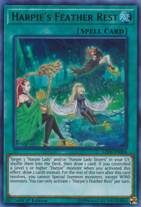 Harpie's Feather Rest [LED4-EN004] Ultra Rare | The CG Realm