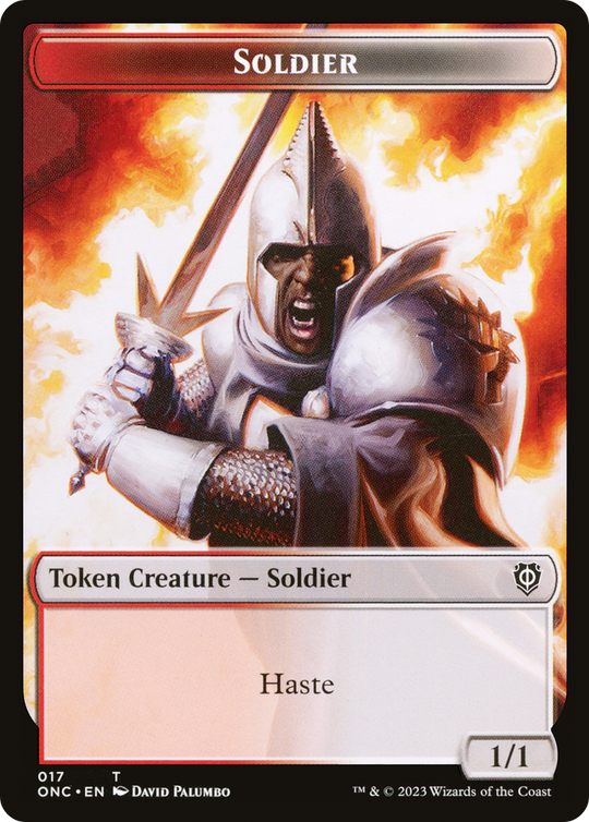 Soldier (017) // Eldrazi Double-sided Token (ONC-) - Commander: Phyrexia: All Will Be One