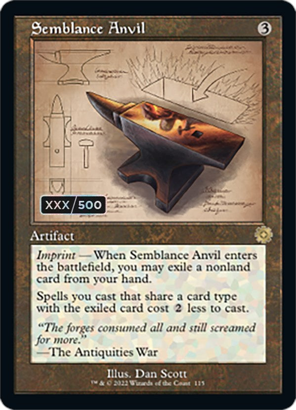 Semblance Anvil (Retro Schematic) (Serialized) [The Brothers' War Retro Artifacts] | The CG Realm