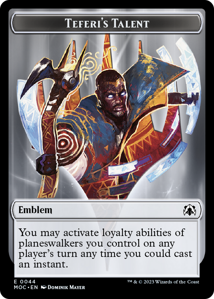 Teferi's Talent Emblem [March of the Machine Commander Tokens] | The CG Realm