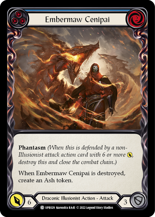 Embermaw Cenipai (Blue) [UPR029] (Uprising)  Rainbow Foil | The CG Realm