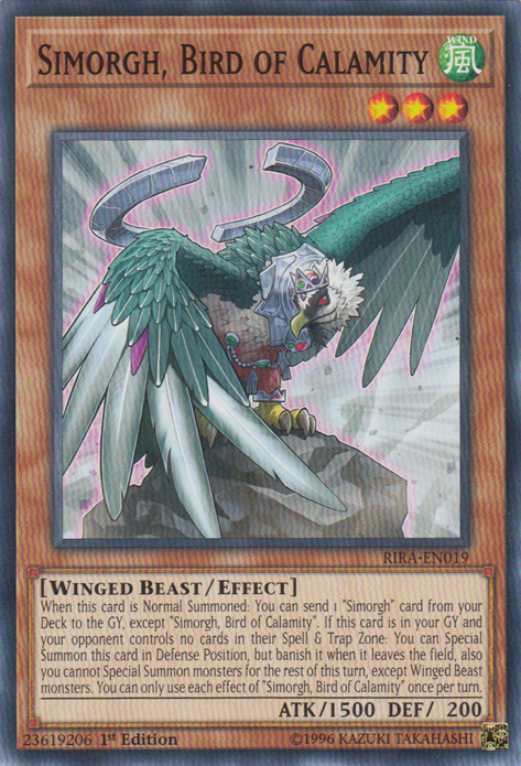 Simorgh, Bird of Calamity [RIRA-EN019] Common | The CG Realm