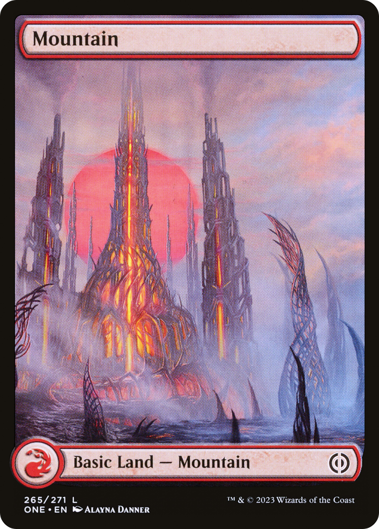 Mountain (265) (Full-Art) [Phyrexia: All Will Be One] | The CG Realm