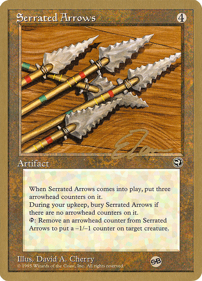 Serrated Arrows (Eric Tam) (SB) [Pro Tour Collector Set] | The CG Realm
