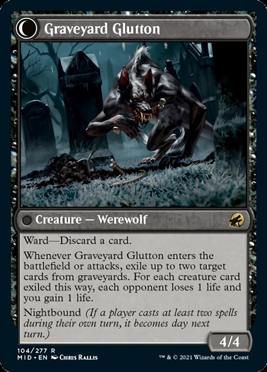 Graveyard Trespasser (MID-104) - Innistrad: Midnight Hunt: (Double Faced Transform)
