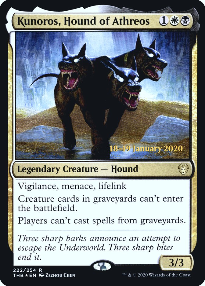 Kunoros, Hound of Athreos [Theros Beyond Death Prerelease Promos] | The CG Realm