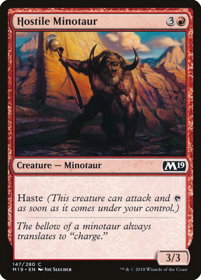 Hostile Minotaur [Core Set 2019] | The CG Realm