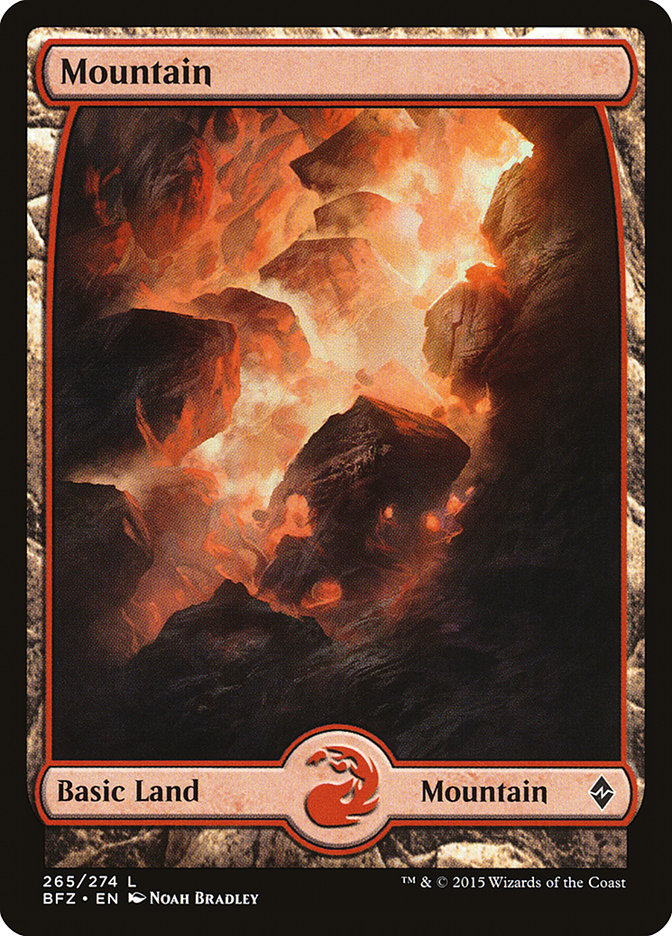 Mountain (265) (Full Art) [Battle for Zendikar] | The CG Realm