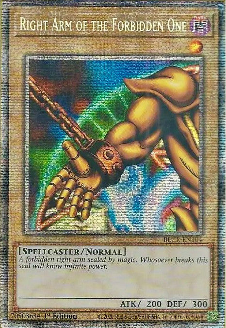 Right Arm of the Forbidden One [BLCR-EN104] Starlight Rare | The CG Realm