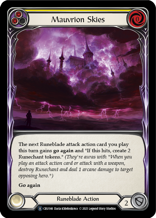 Mauvrion Skies (Yellow) [U-CRU146] (Crucible of War Unlimited)  Unlimited Rainbow Foil | The CG Realm