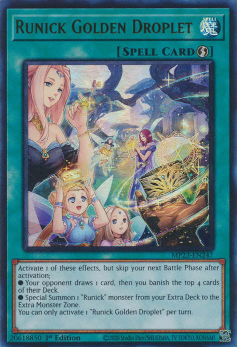 Runick Golden Droplet [MP23-EN247] Ultra Rare | The CG Realm