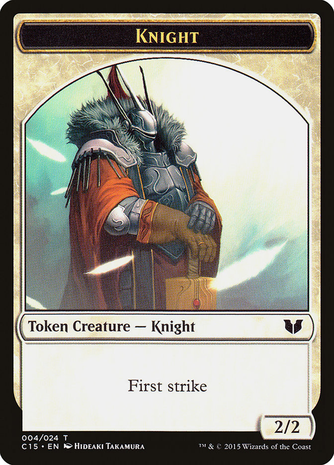 Knight (First Strike) // Elemental Shaman Double-Sided Token (C15-4 // 10) - Commander 2015 Tokens