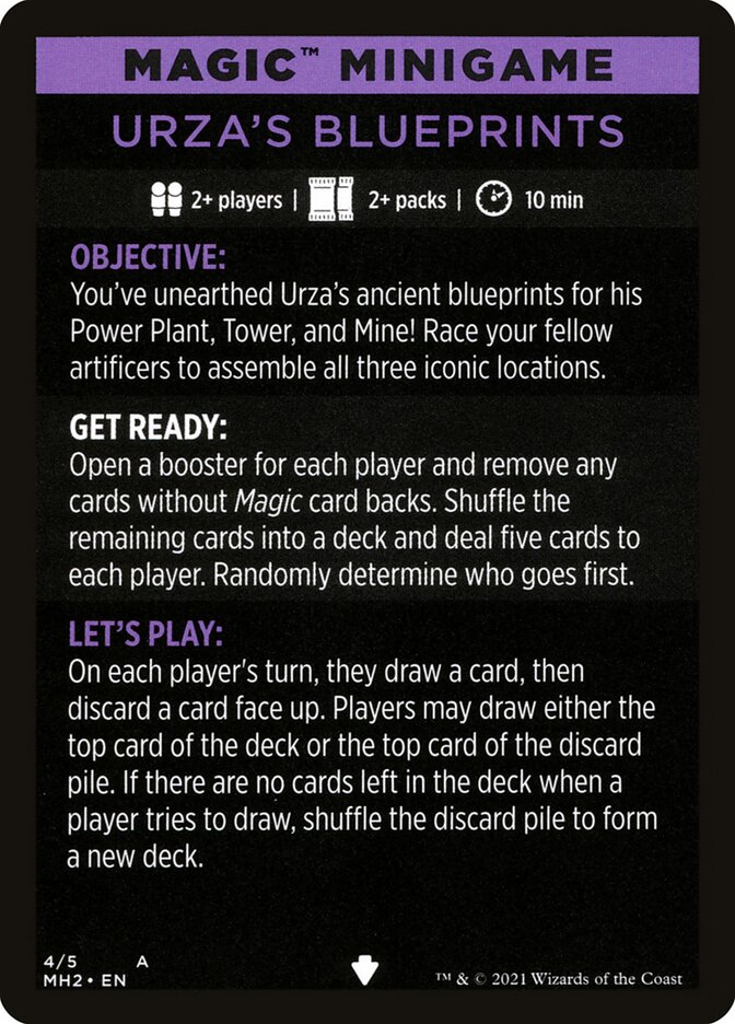 Urza's Blueprints (Magic Minigame) [Modern Horizons 2 Minigame] | The CG Realm