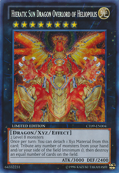 Hieratic Sun Dragon Overlord of Heliopolis [CT09-EN004] Secret Rare | The CG Realm