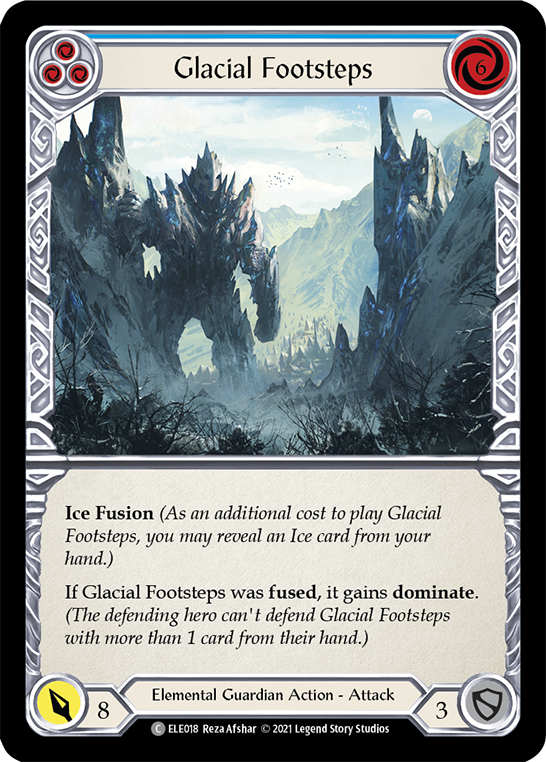 Glacial Footsteps (Blue) [ELE018] (Tales of Aria)  1st Edition Normal | The CG Realm