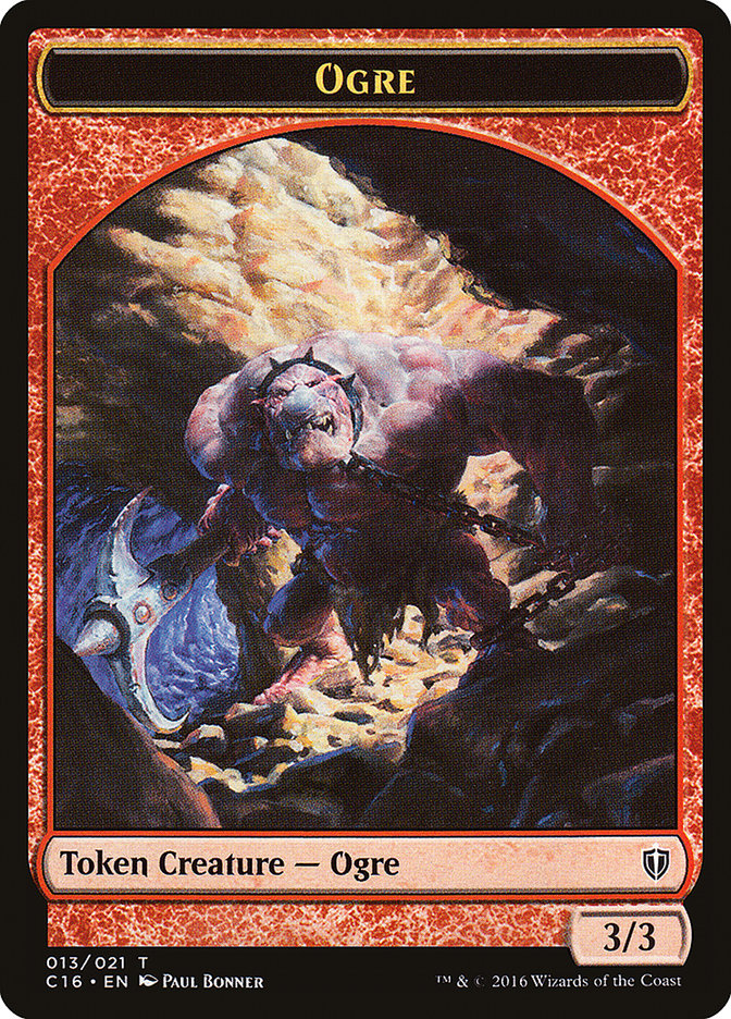 Beast // Ogre Double-Sided Token [Commander 2016 Tokens] | The CG Realm