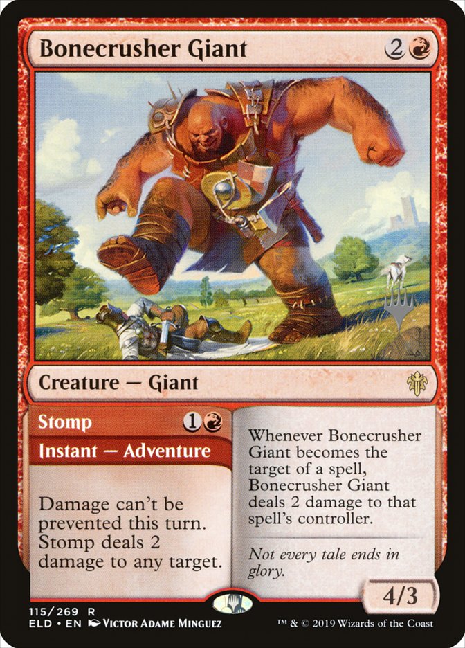 Bonecrusher Giant // Stomp (Promo Pack) [Throne of Eldraine Promos] | The CG Realm