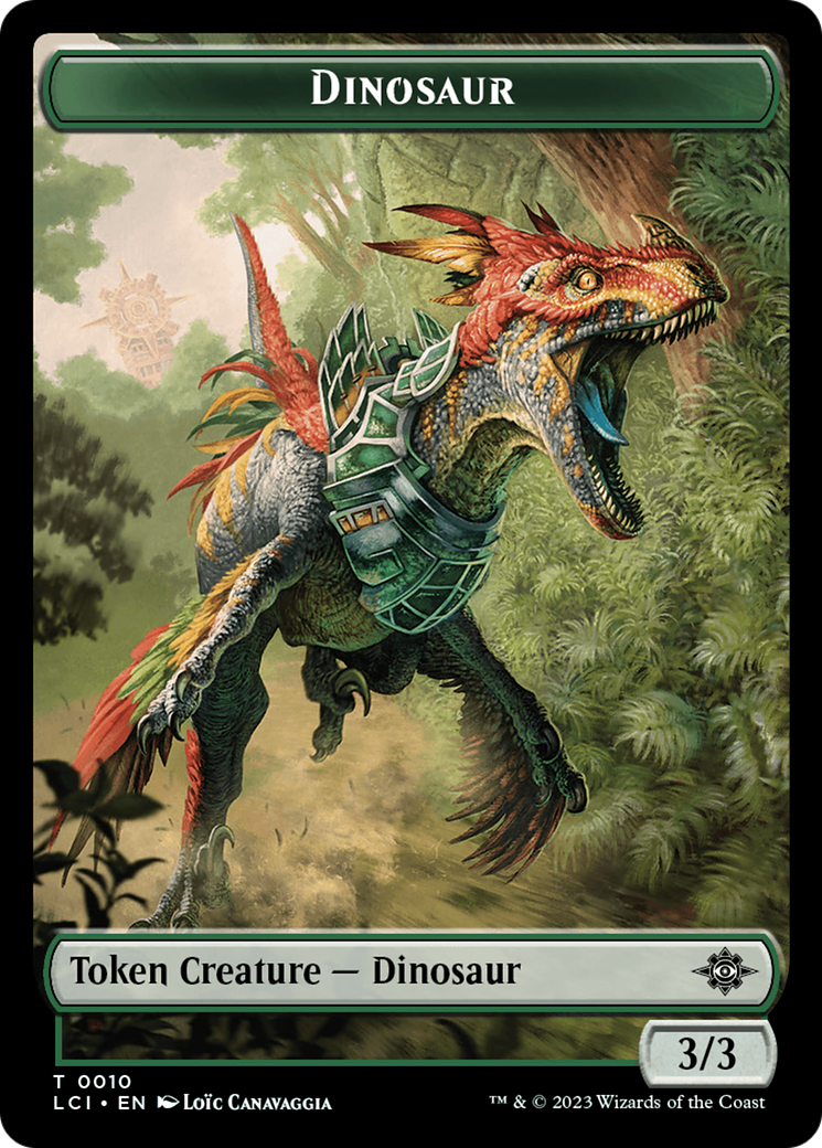 Dinosaur Egg // Dinosaur (0010) Double-Sided Token [The Lost Caverns of Ixalan Tokens] | The CG Realm