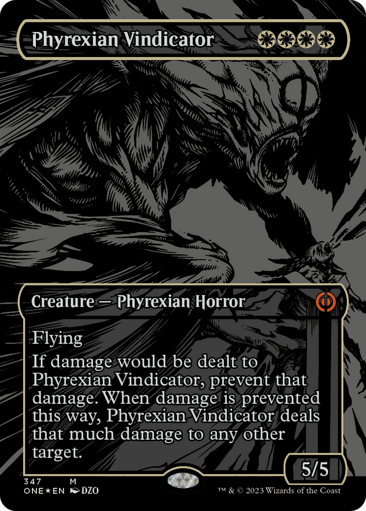 Phyrexian Vindicator (Oil Slick Raised Foil) [Phyrexia: All Will Be One] | The CG Realm