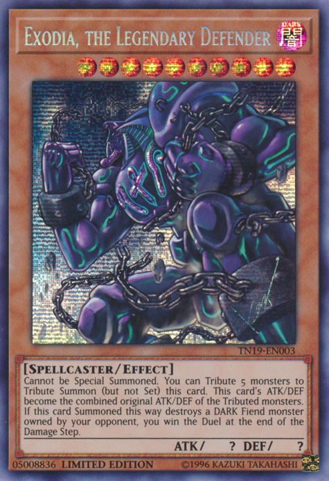 Exodia, the Legendary Defender [TN19-EN003] Prismatic Secret Rare | The CG Realm