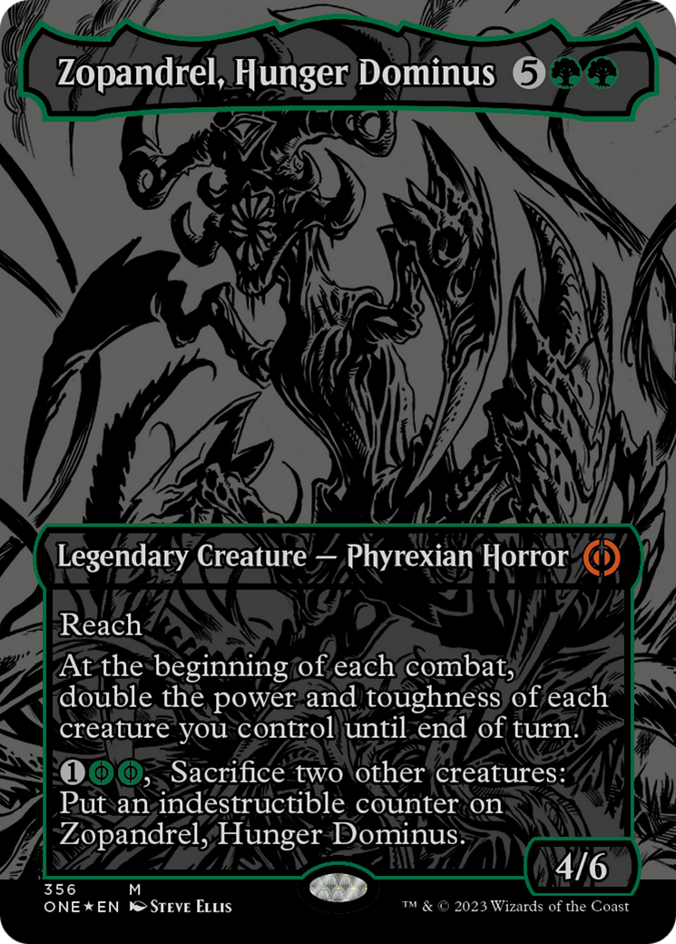 Zopandrel, Hunger Dominus (Oil Slick Raised Foil) [Phyrexia: All Will Be One] | The CG Realm