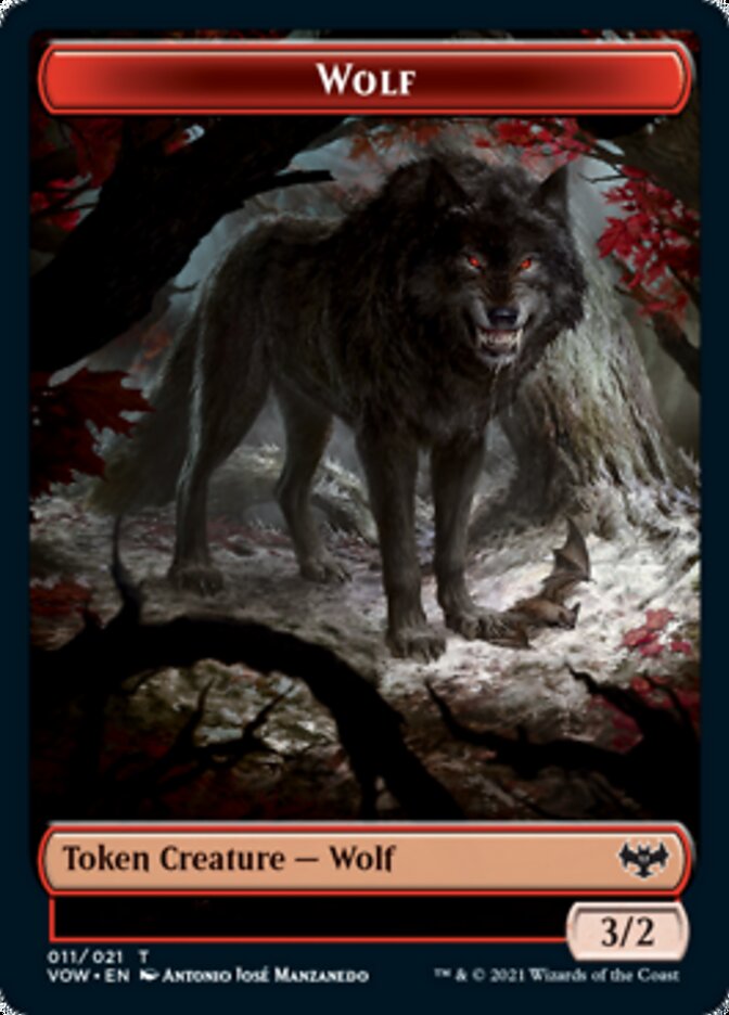 Wolf Token (011) [Innistrad: Crimson Vow Tokens] | The CG Realm