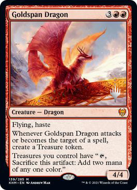 Goldspan Dragon (Promo Pack) [Kaldheim Promos] | The CG Realm