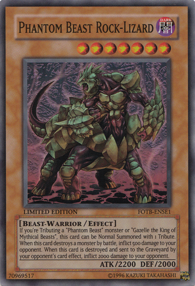 Phantom Beast Rock-Lizard [FOTB-ENSE1] Super Rare | The CG Realm