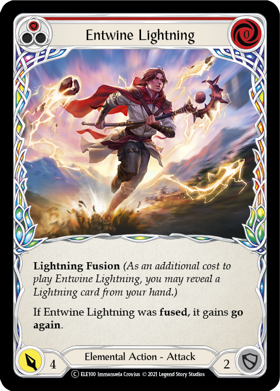 Entwine Lightning (Red) [U-ELE100] (Tales of Aria Unlimited)  Unlimited Rainbow Foil | The CG Realm