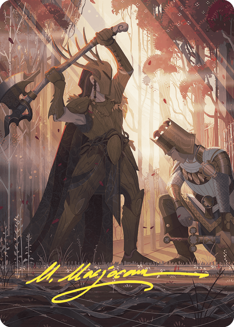 Karmic Justice Art Card (Gold-Stamped Signature) [Wilds of Eldraine Art Series] | The CG Realm
