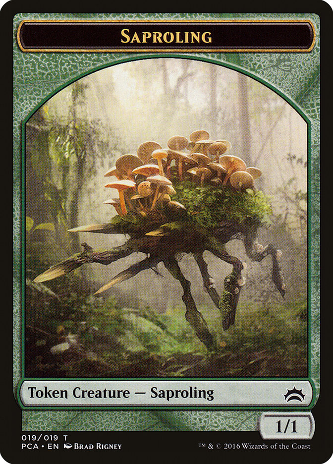 Dragon // Saproling Double-sided Token (PCA-010) - Planechase Anthology Tokens