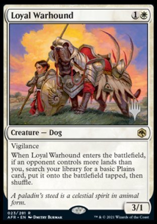 Loyal Warhound (Promo Pack) [Dungeons & Dragons: Adventures in the Forgotten Realms Promos] | The CG Realm