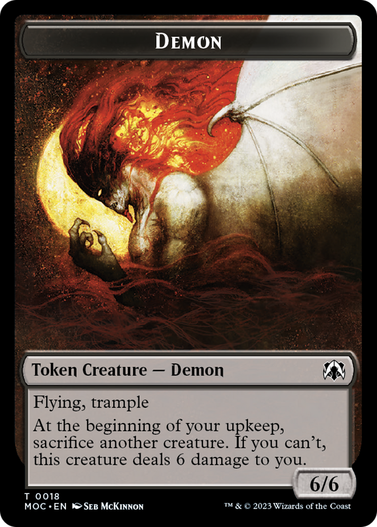 Angel (3) // Demon Double-Sided Token [March of the Machine Commander Tokens] | The CG Realm
