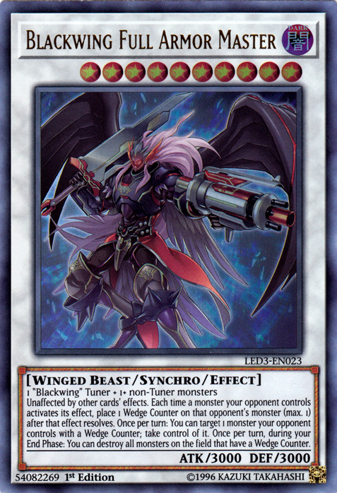 Blackwing Full Armor Master [LED3-EN023] Ultra Rare | The CG Realm