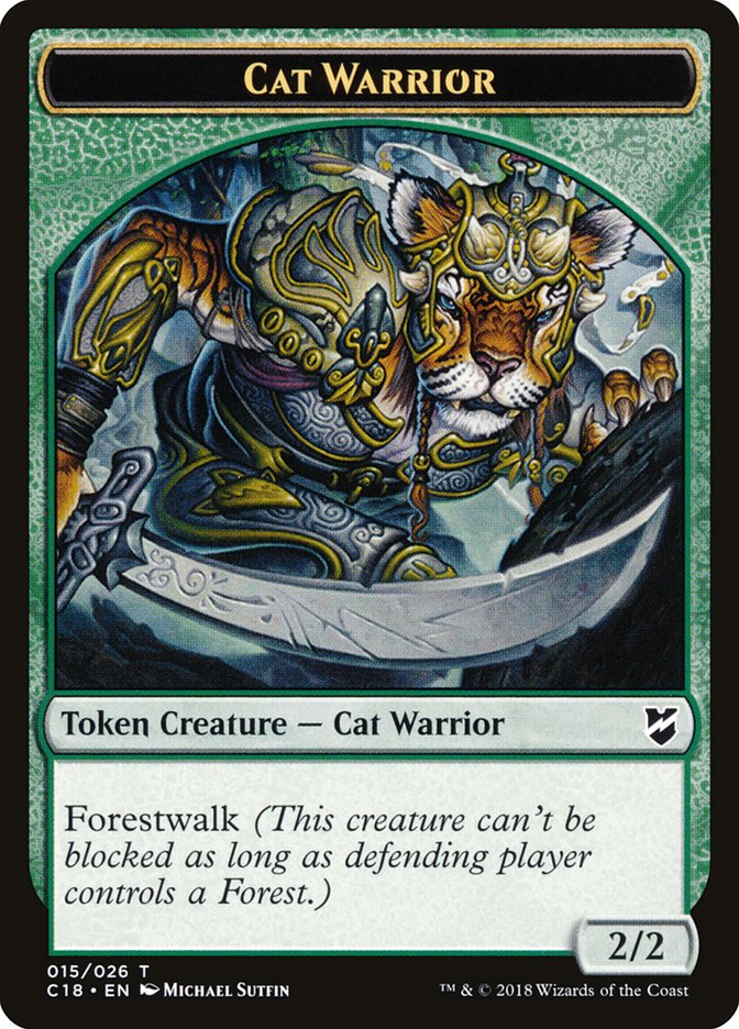 Cat Warrior Token [Commander 2018 Tokens] | The CG Realm