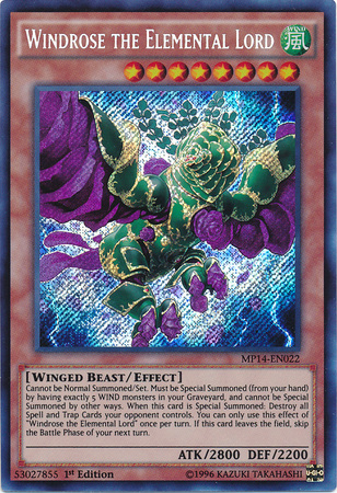 Windrose the Elemental Lord [MP14-EN022] Secret Rare | The CG Realm