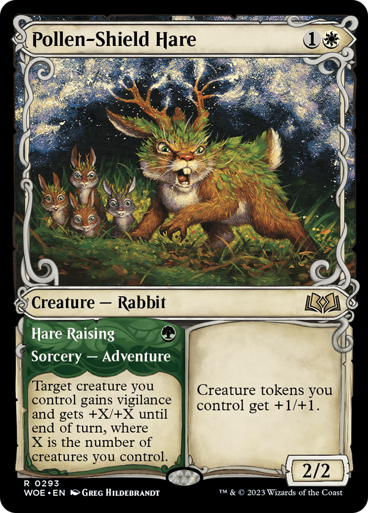 Pollen-Shield Hare // Hare Raising (Promo Pack) [Wilds of Eldraine Promos] | The CG Realm