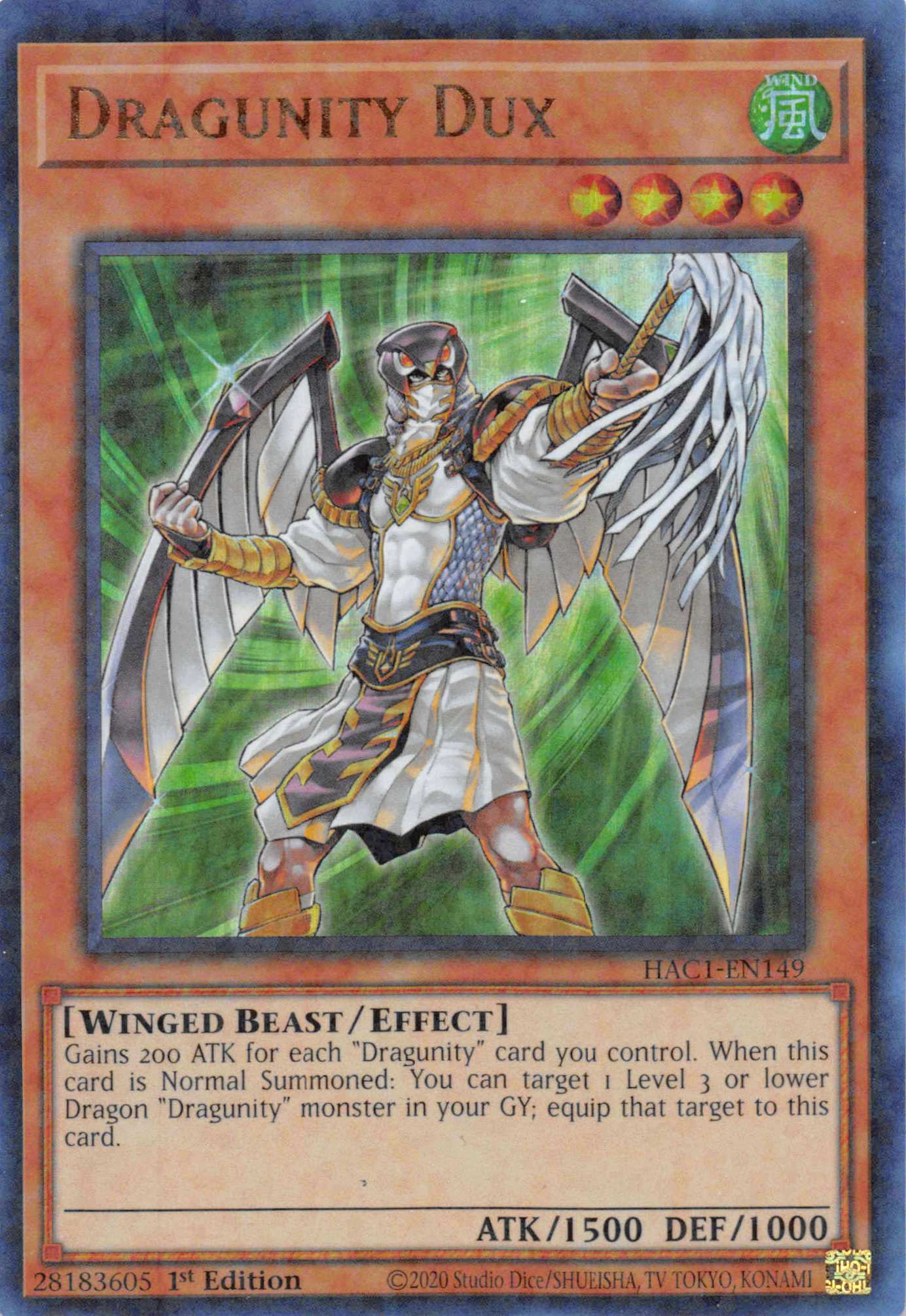 Dragunity Dux (Duel Terminal) [HAC1-EN149] Parallel Rare | The CG Realm
