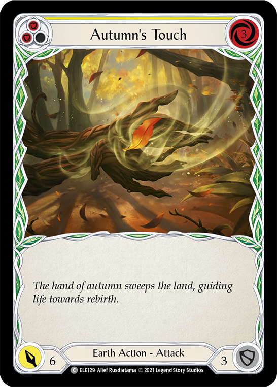 Autumn's Touch (Yellow) [ELE129] (Tales of Aria)  1st Edition Rainbow Foil | The CG Realm