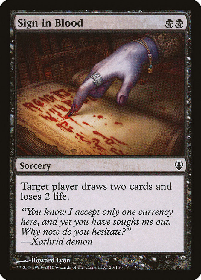 Sign in Blood [Archenemy] | The CG Realm