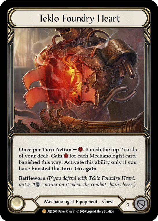Teklo Foundry Heart [U-ARC004] (Arcane Rising Unlimited)  Unlimited Rainbow Foil | The CG Realm