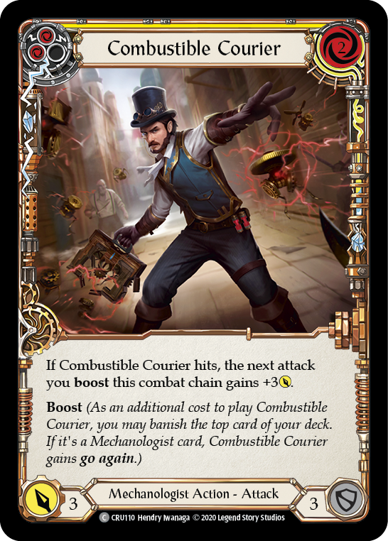 Combustible Courier (Yellow) [CRU110] (Crucible of War)  1st Edition Normal | The CG Realm