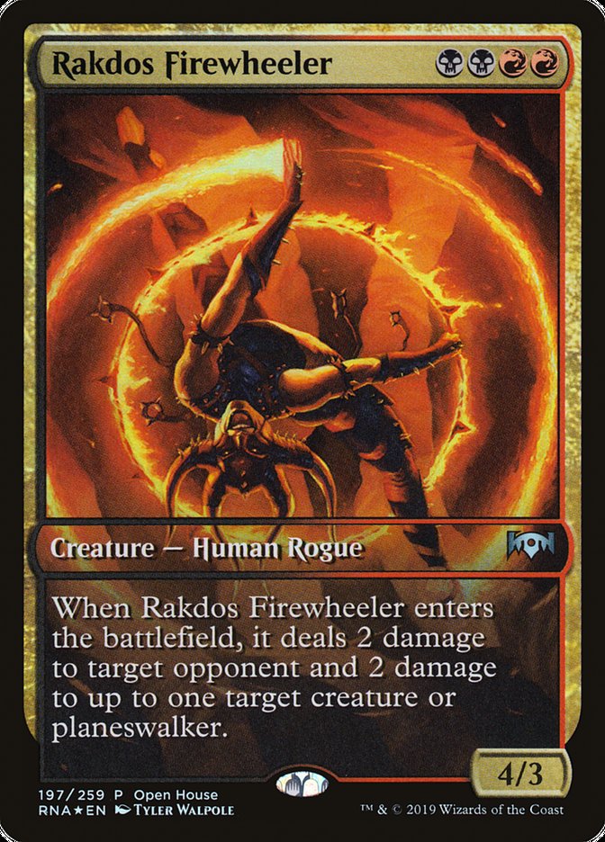 Rakdos Firewheeler (Open House) (Extended Art) [Ravnica Allegiance Promos] | The CG Realm