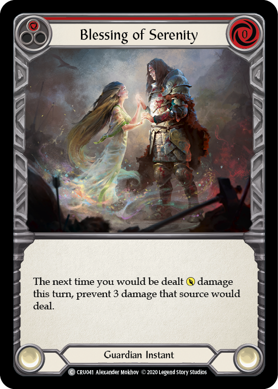 Blessing of Serenity (Red) [CRU041] (Crucible of War)  1st Edition Normal | The CG Realm