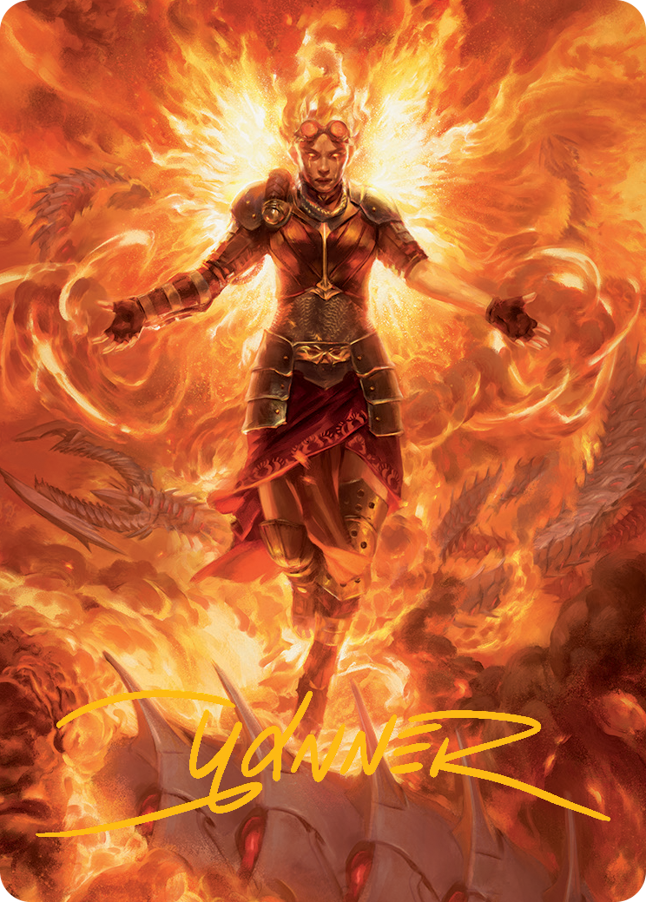 Chandra, Hope's Beacon Art Card (Gold-Stamped Signature) [March of the Machine Art Series] | The CG Realm